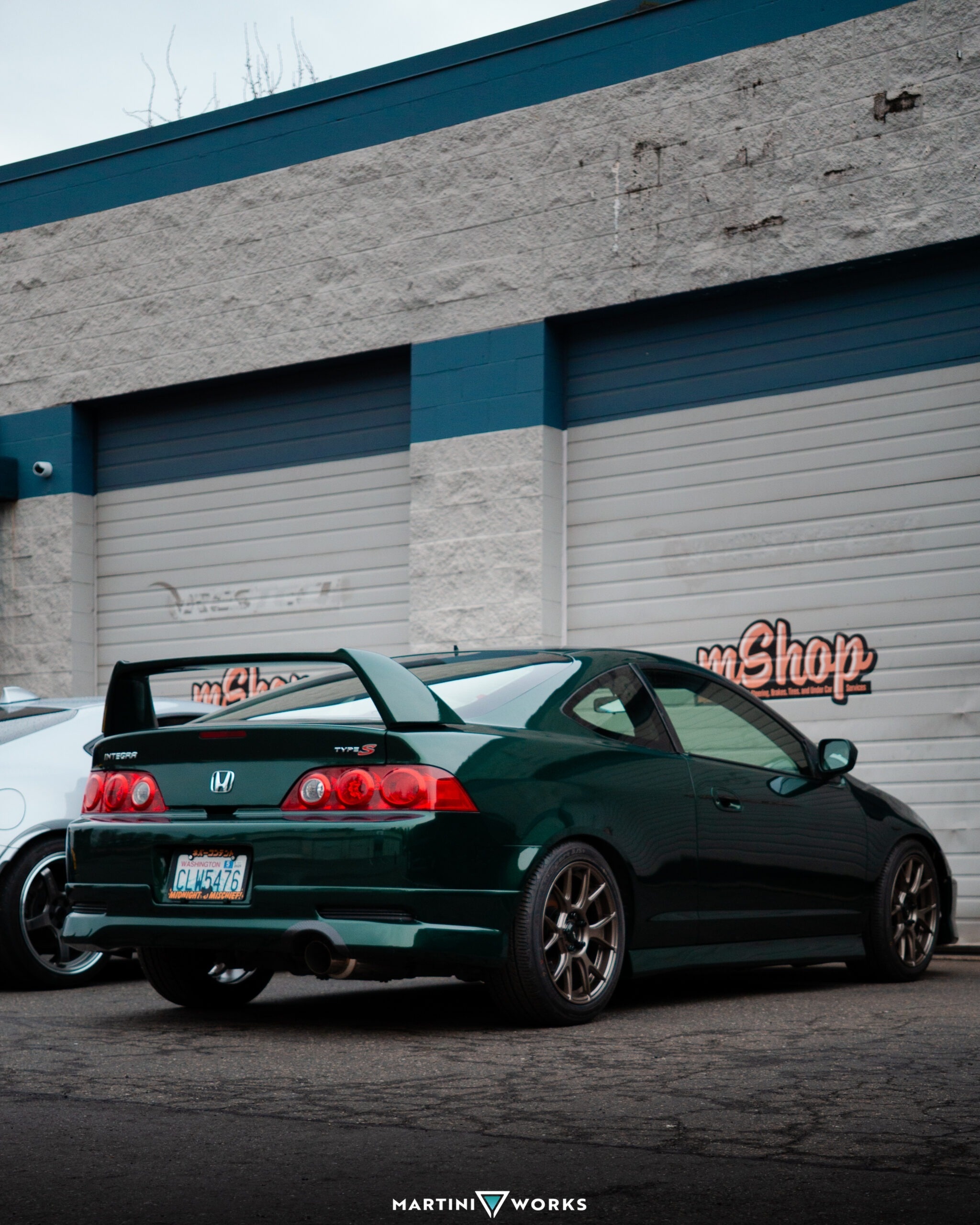 Acura RSX Factory Style Post No Light Spoiler (2002-2006) Unpainted, image size:2048x2560